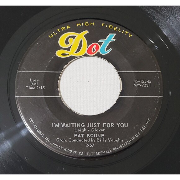 Pat Boone 45 RPM - Why Baby Why / I'm Waiting Just For You - Dot VG Rock '57 - Picture 2 of 2